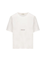 Saint Laurent T-Shirt Donna Cotone Organico Bianco