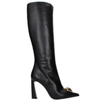 Versace ブーツ 女性 皮革 黒