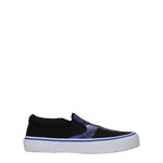 Marcelo Burlon Slip On Uomo Tessuto Nero Blu
