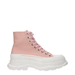 Alexander McQueen Stivaletti Donna Tessuto Rosa