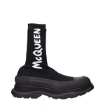 Alexander McQueen Stivaletti Uomo Tessuto Nero