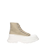 Alexander McQueen Stivaletti Donna Tessuto Beige