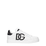 Dolce&Gabbana Sneakers portofino Donna Pelle Bianco Nero