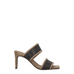 Brunello Cucinelli Sandali Donna Camoscio Beige Argento