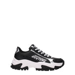 Versace Jeans Sneakers couture Donna Pelle Nero Argento