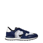 Valentino Garavani Sneakers Uomo Tessuto Argento Blu