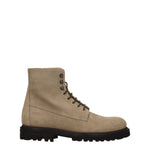 Brunello Cucinelli Stivaletti Uomo Camoscio Beige Sabbia Chiaro