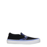 Marcelo Burlon Slip On Uomo Tessuto Nero Blu