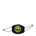 Barrow Mascherine Uomo Tessuto Nero Giallo Fluo