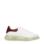 Alexander McQueen Sneakers oversize Donna Pelle Bianco Lampone