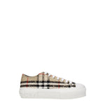 Burberry Sneakers Donna Tessuto Beige Multicolore