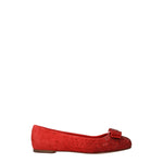 Salvatore Ferragamo Ballerine varina Donna Camoscio Rosso Fiamma