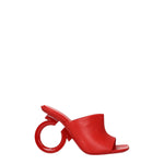 Salvatore Ferragamo Sandali Donna Pelle Rosso Fiamma