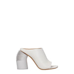 Off-White Sandali Donna Pelle Bianco Bianco Sporco