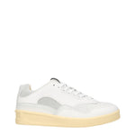 Jil Sander Sneakers Uomo Pelle Bianco Grigio Chiaro