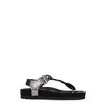 Isabel Marant Infradito Donna Camoscio Nero Argento