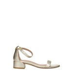 Stuart Weitzman Sandali nudist june Donna Pelle Oro Platino Metallizzato