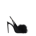 Saint Laurent Sandali Donna Raso Nero