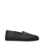 Salvatore Ferragamo Espadrilles Herren Leder Schwarz/Lime