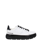 Love Moschino Sneakers Donna Pelle Bianco Nero