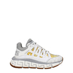 Versace Sneakers trigreca Donna Tessuto Bianco Grigio