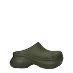 Balenciaga Ciabatte e Zoccoli crocs Uomo Gomma Verde Cachi