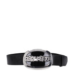 Dsquared2 Cinture Regular Donna Pelle Nero Argento
