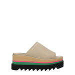 Stella McCartney Ciabatte e Zoccoli Donna Eco Pelle Beige Sabbia