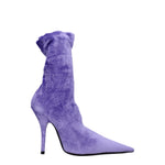 Balenciaga Stivaletti Donna Velluto Viola Lilla