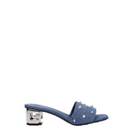 Givenchy Sandali kitten Donna Tessuto Blu Denim