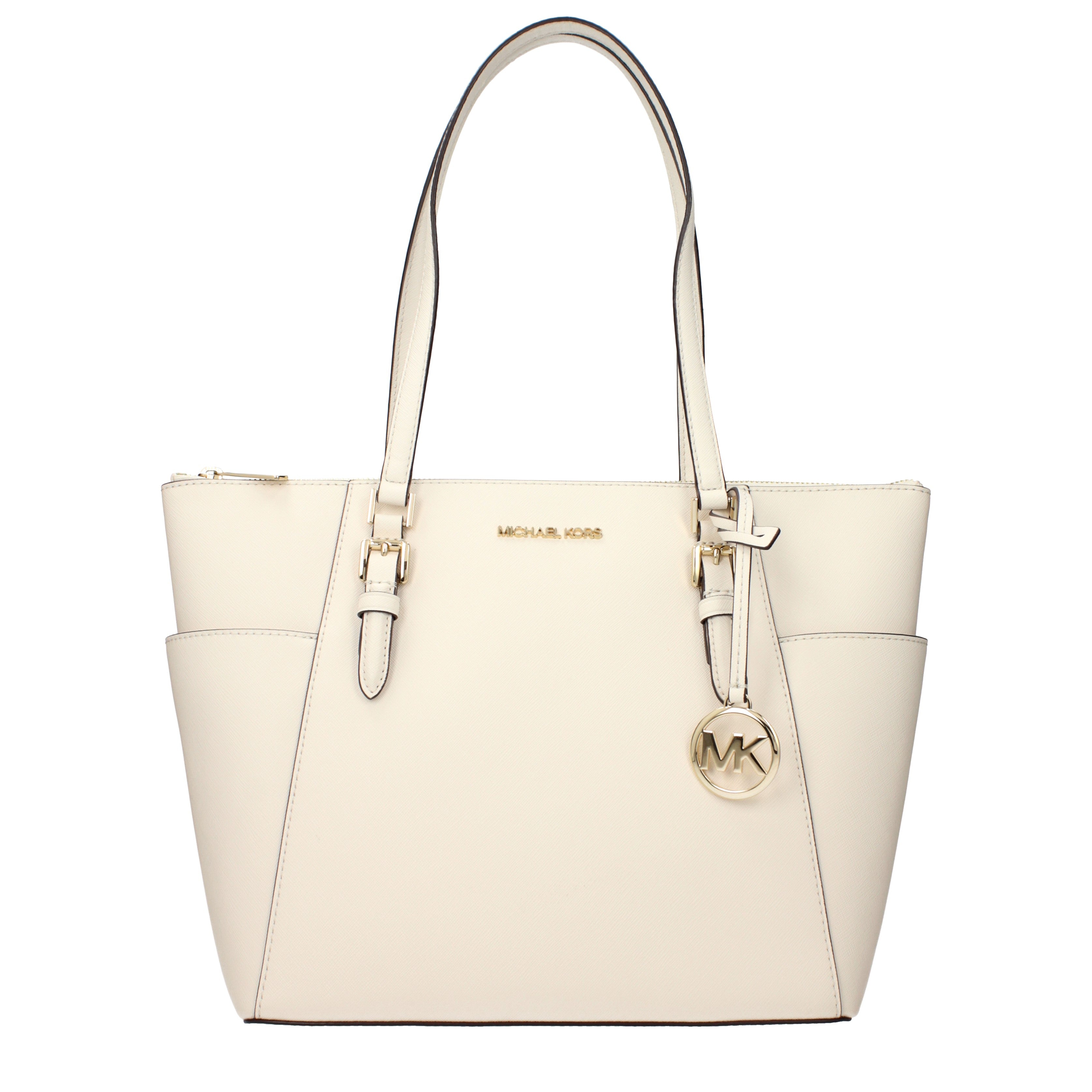 Michael Kors Shoulder Bags Women Leather Beige/Light Cream | B