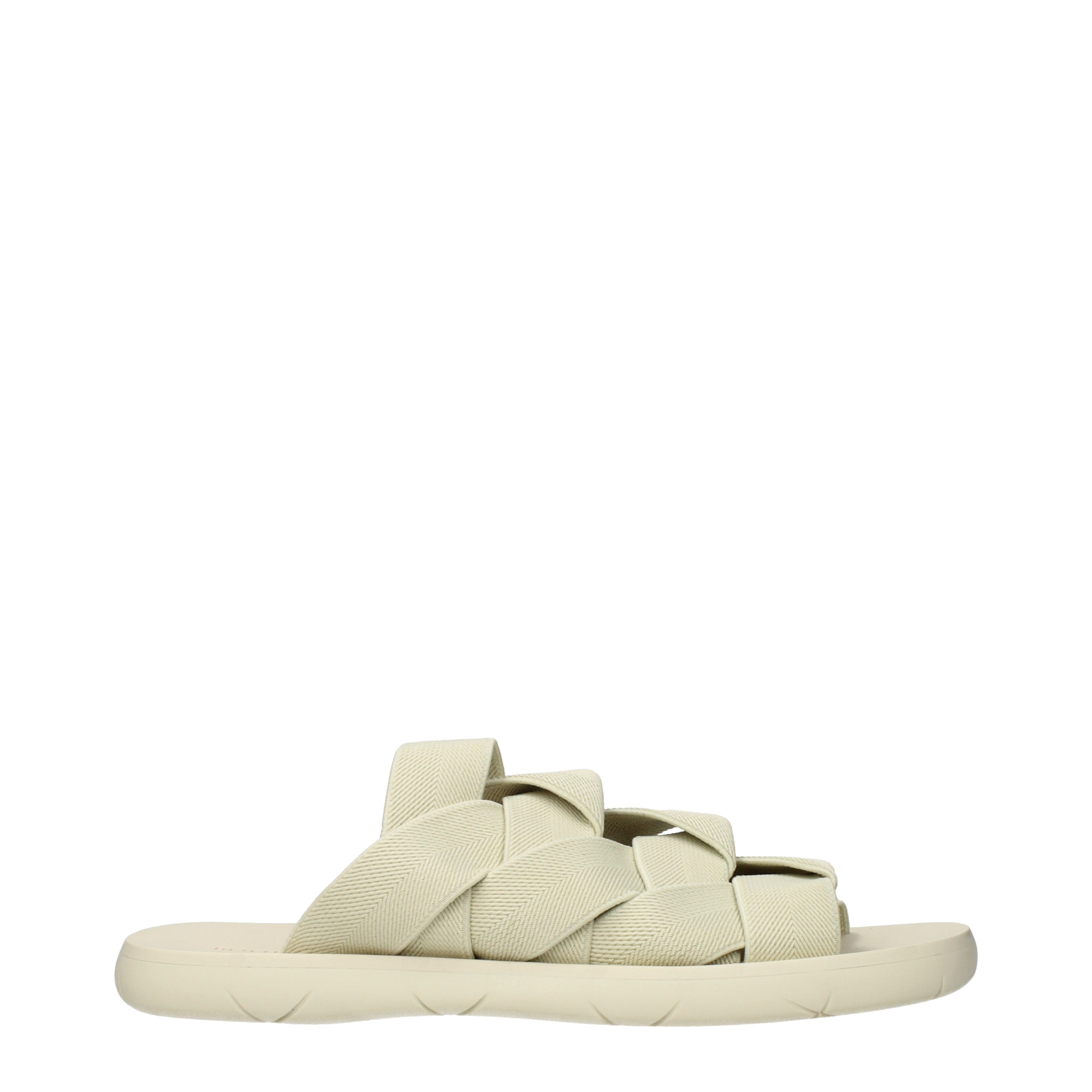 Bottega veneta‎ 630039 Men\'s Sea Salt Off-white Rubber Slip-on Sandals, sz 41 Women main image 4