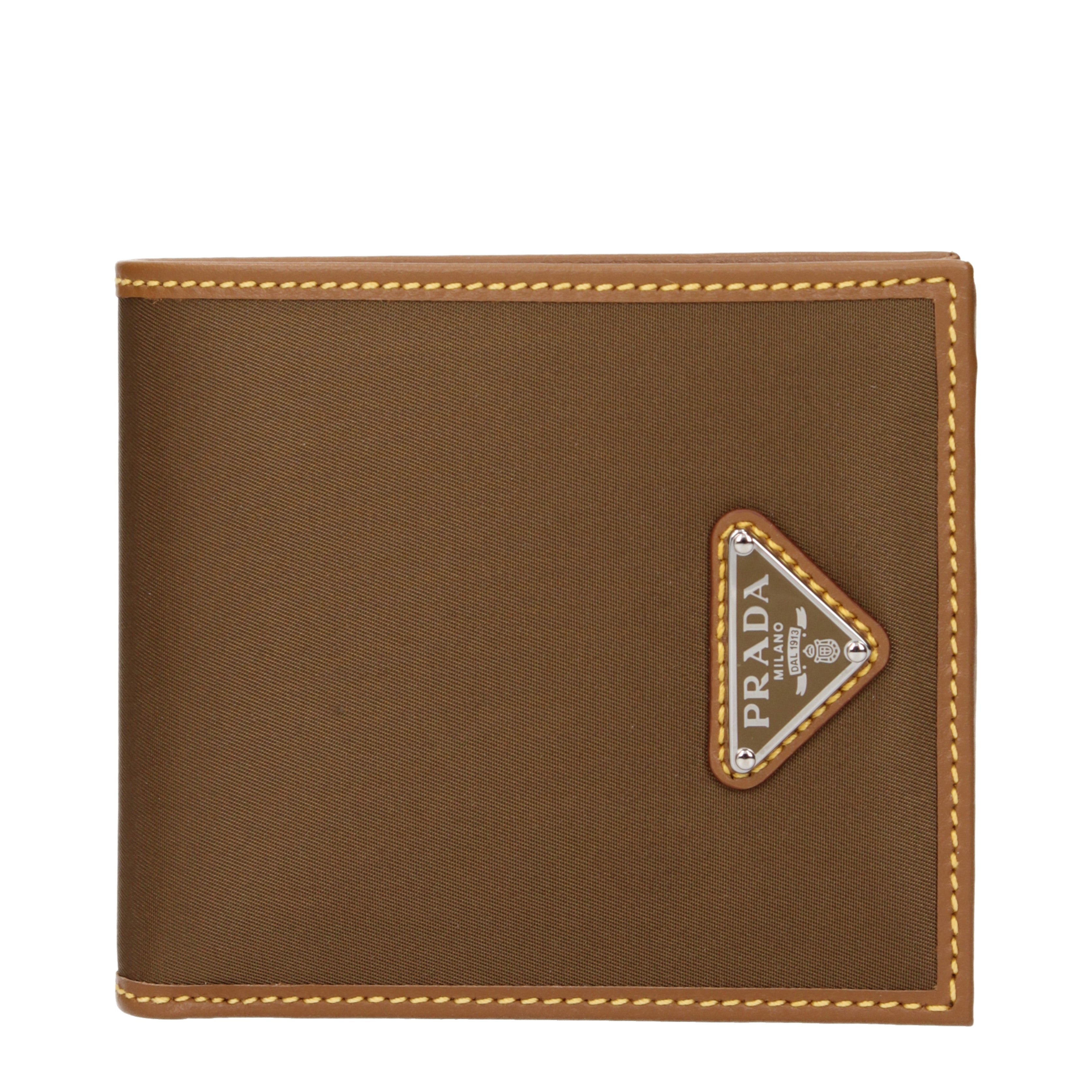 Prada Wallets Men Fabric Brown/Cork | B-Exit – B-Exit top shop online