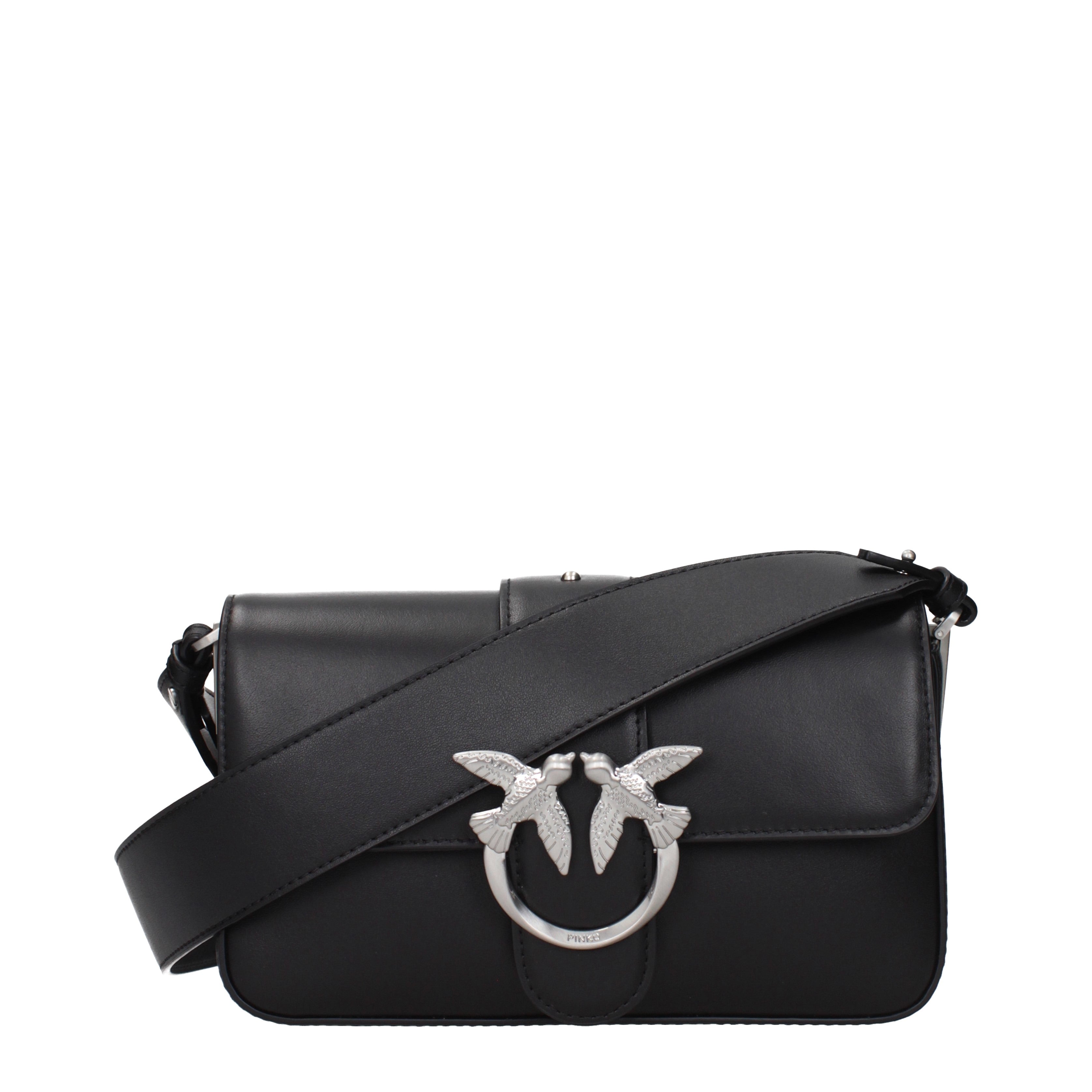Pinko Crossbody Bags Women Leather Black/Silver | B-Exit – B-Exit
