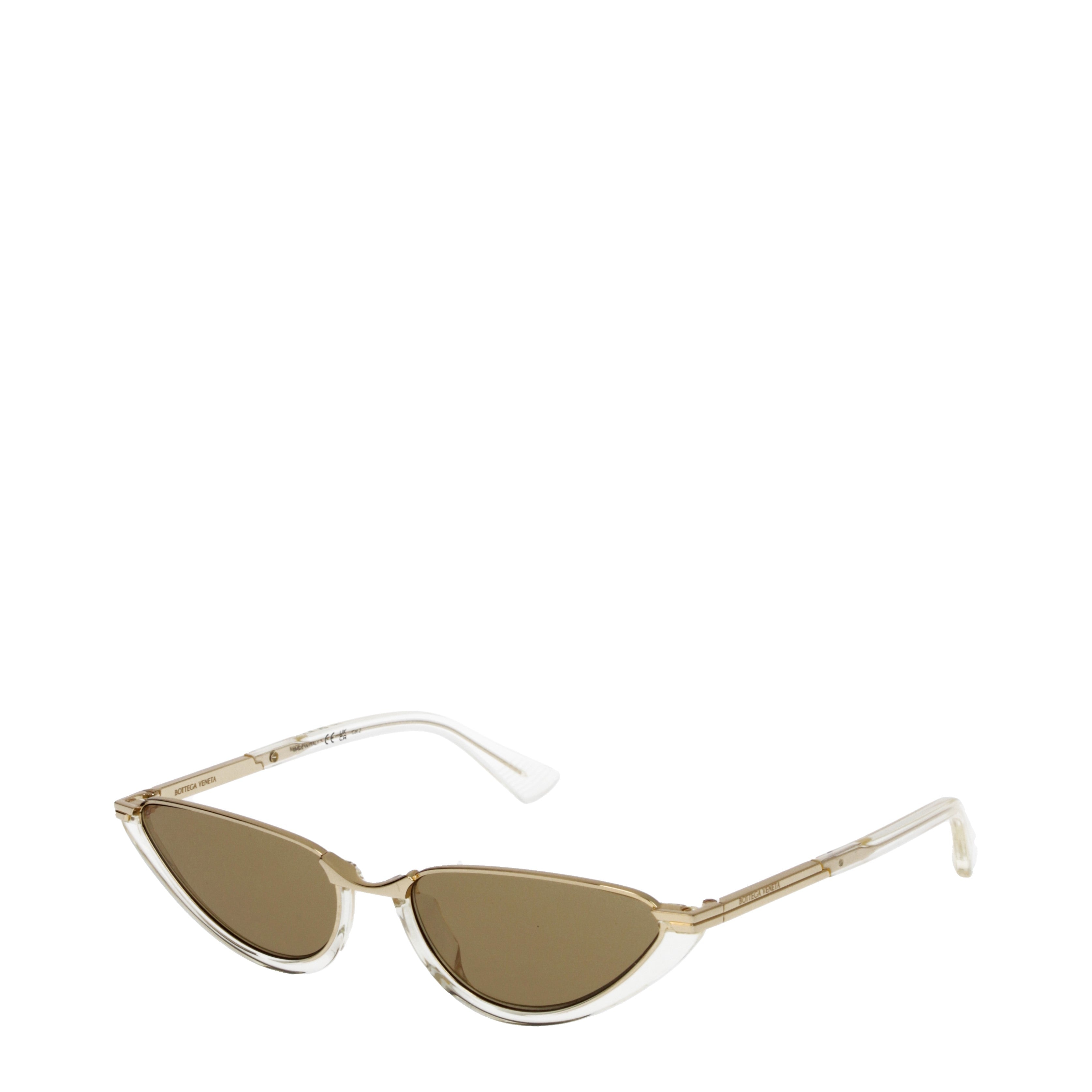 Bottega Veneta Women\'s Yellow and Silver Metal Sunglasses! BOTTEGA VENETA EYEWEAR Aviator-style gold and silver-tone  main image 2