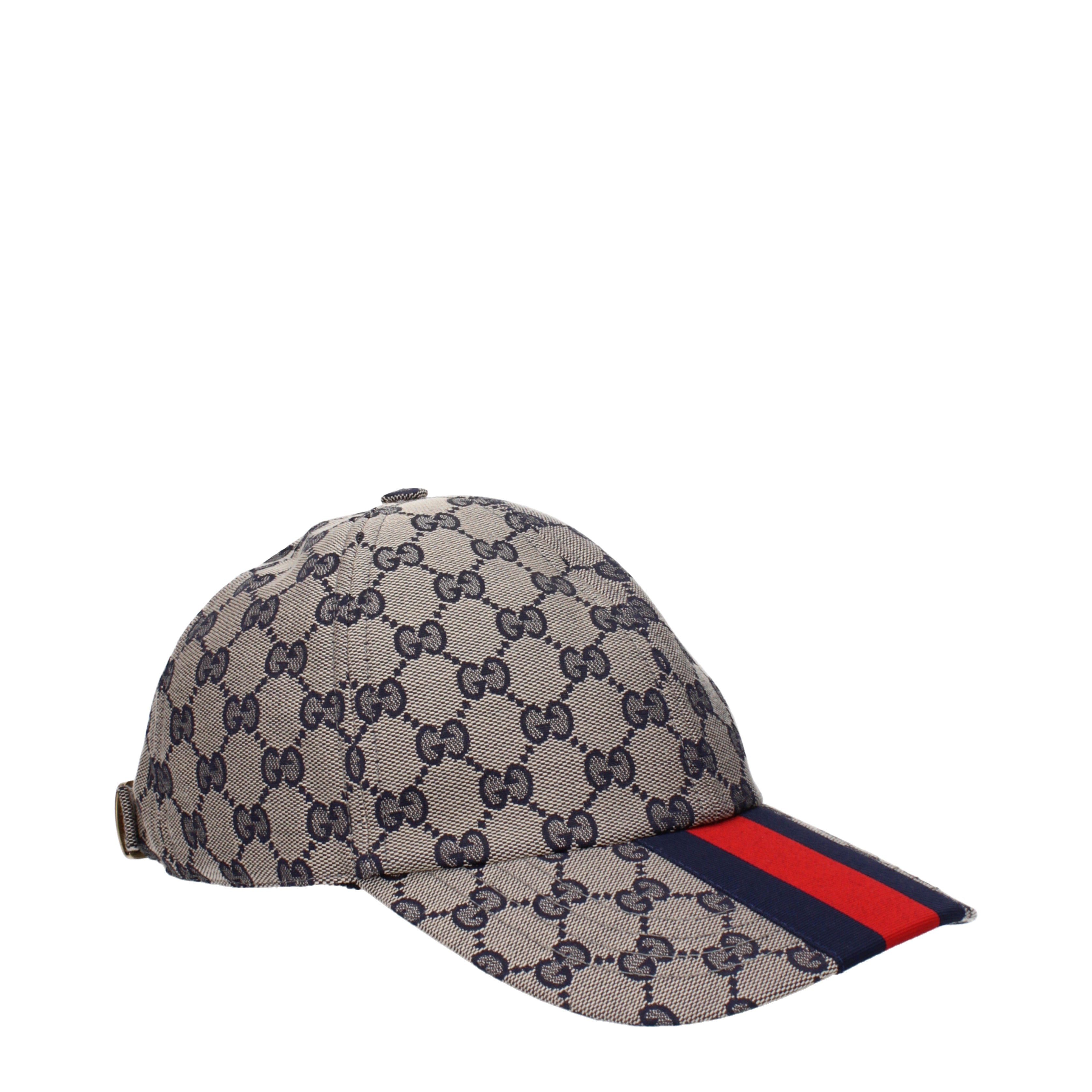 Gucci 帽子男士聚酯纤维浅灰色/蓝色| B-Exit – B-Exit top shop online
