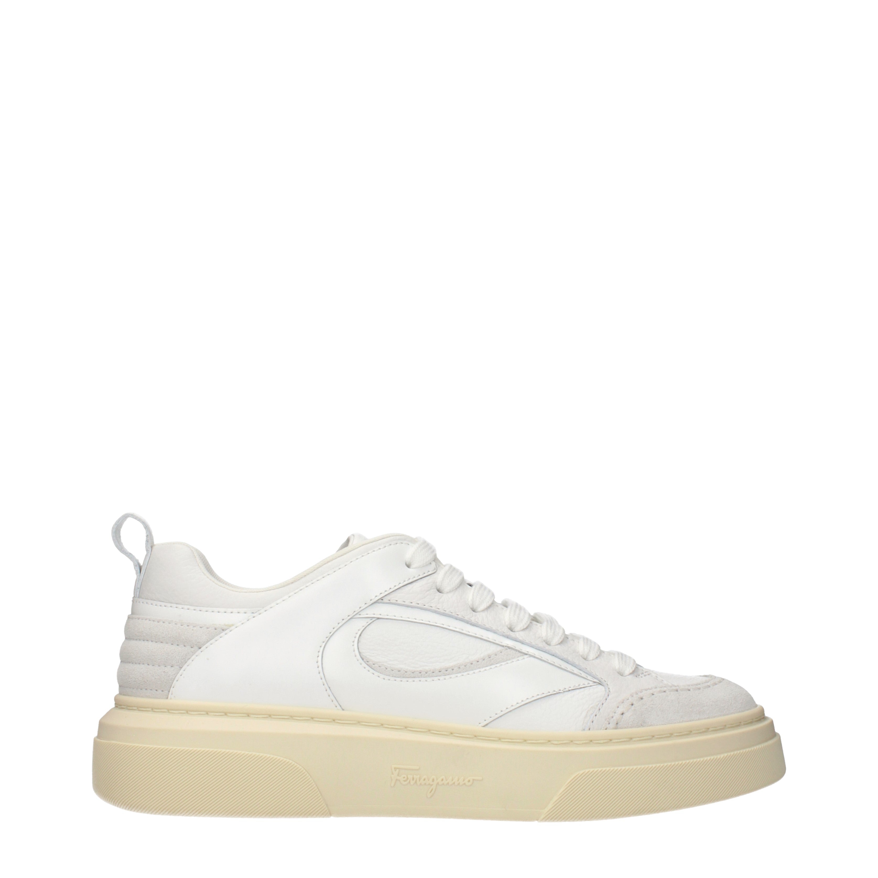 Salvatore Ferragamo Sneakers Men Leather White/Light Grey | B-Exit