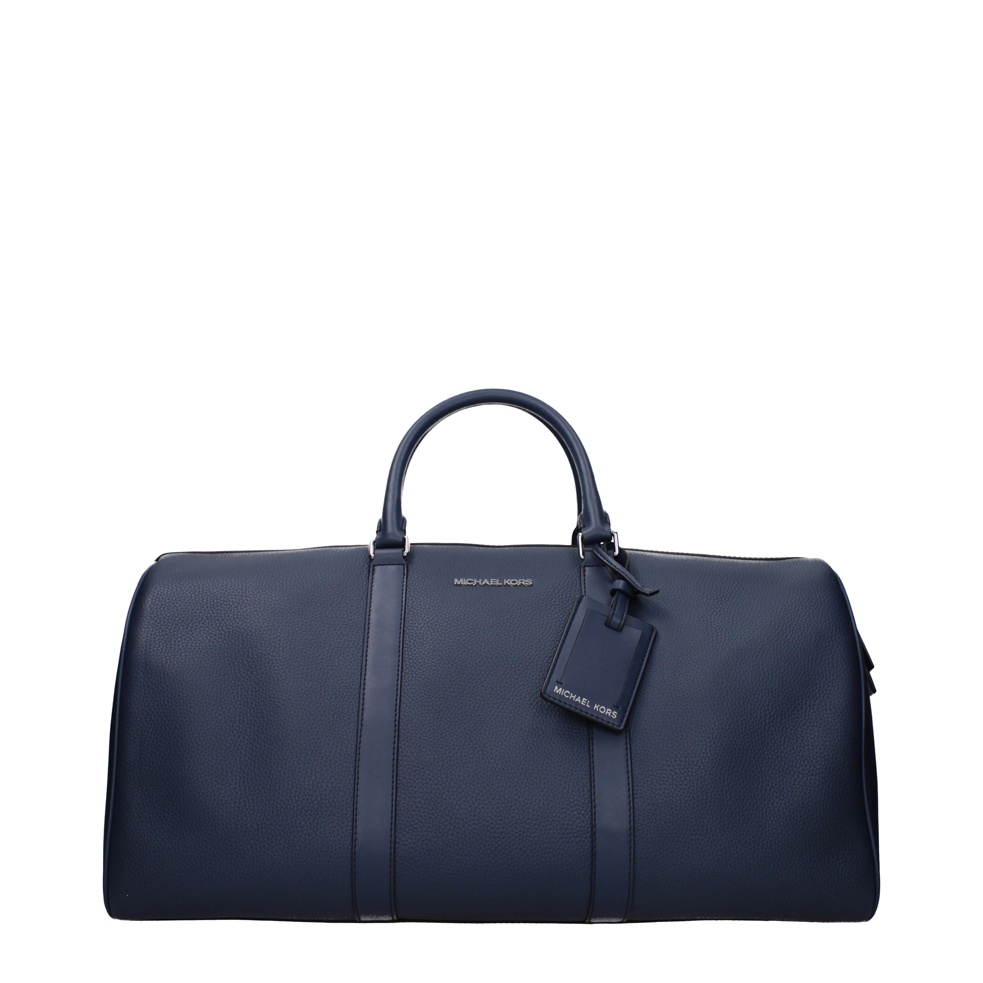 Michael Kors Reisetaschen Herren Leder Blau/Blau Navy B-Exit – B