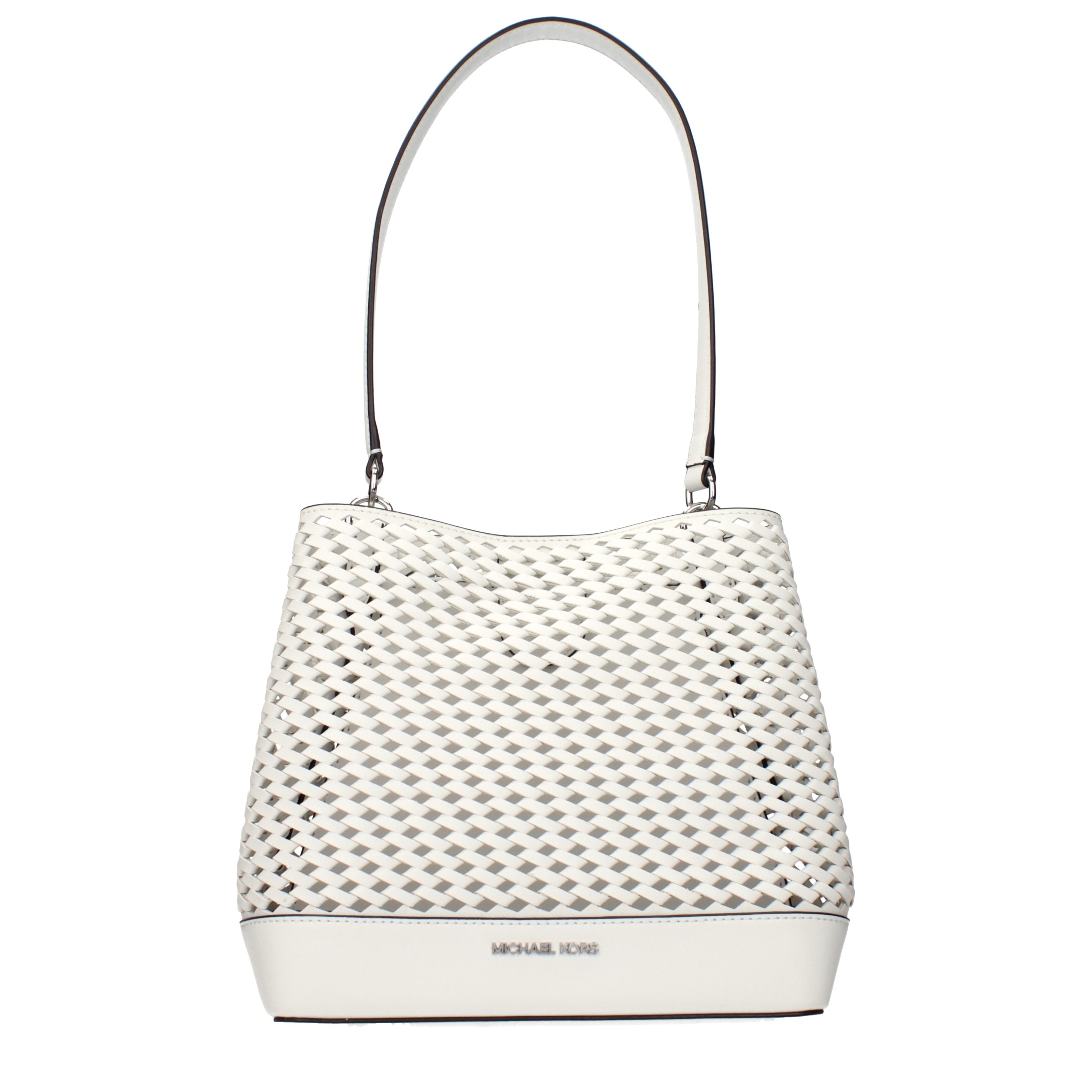 Michael Kors Sacs D'épaule Femme Cuir Blanc/Blanc Optique B-Exit