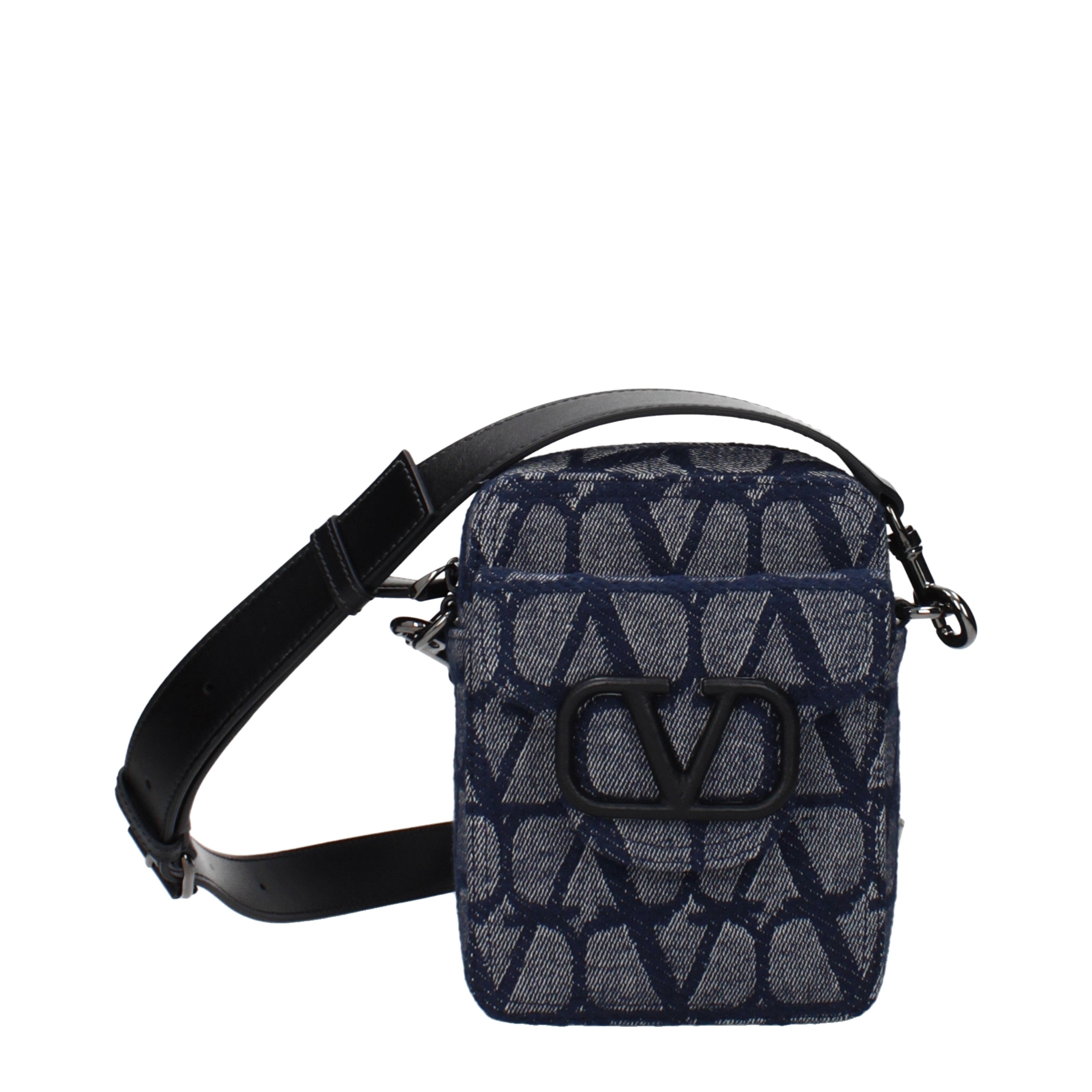 VALENTINO ボディバッグ Valentino Garavani Crossbody Bags Men Fabric Blue/Denim | B-Exit
