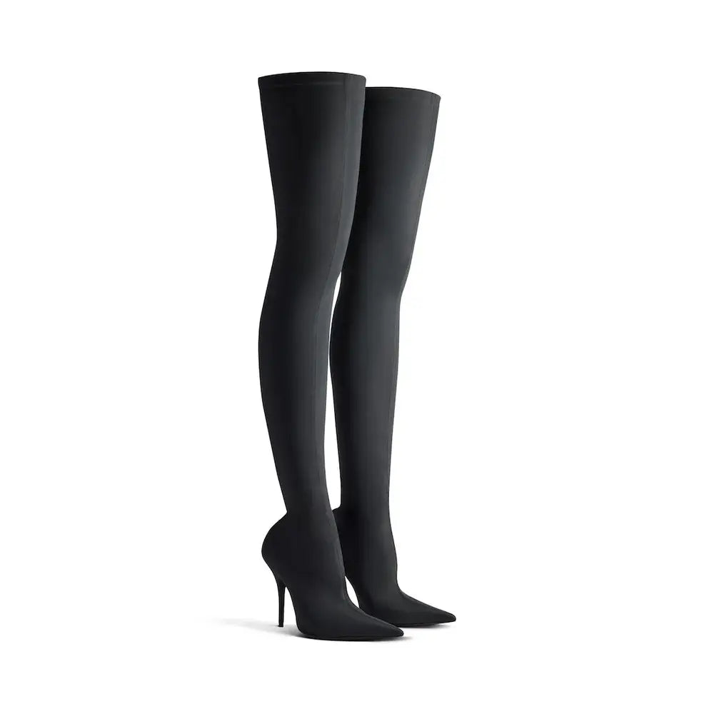 Balenciaga Bottes Femme Tissu Noir