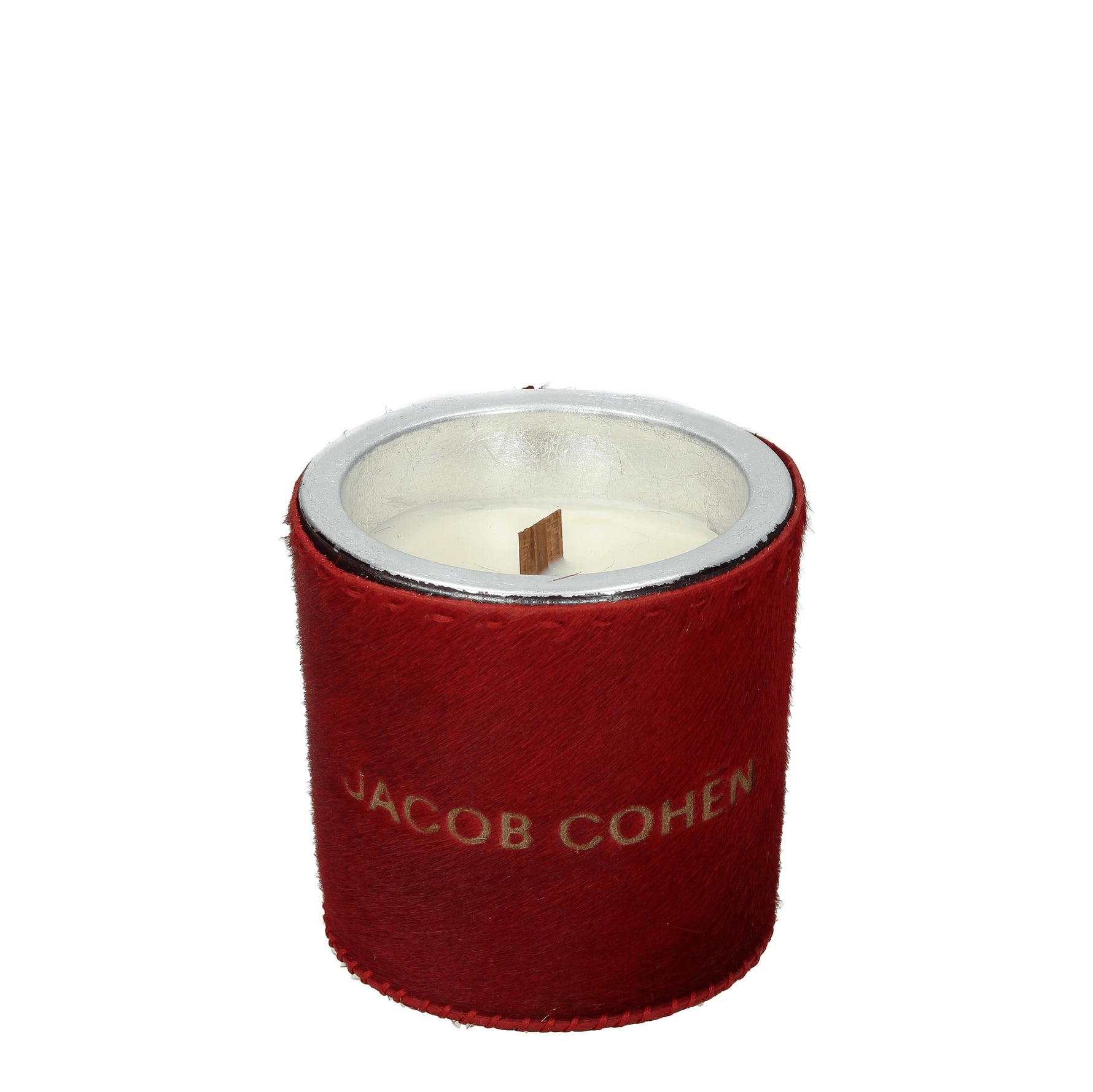 Jacob Cohen Idee Regalo handmade scented soy candle Donna Cavallino Rosso Rossetto