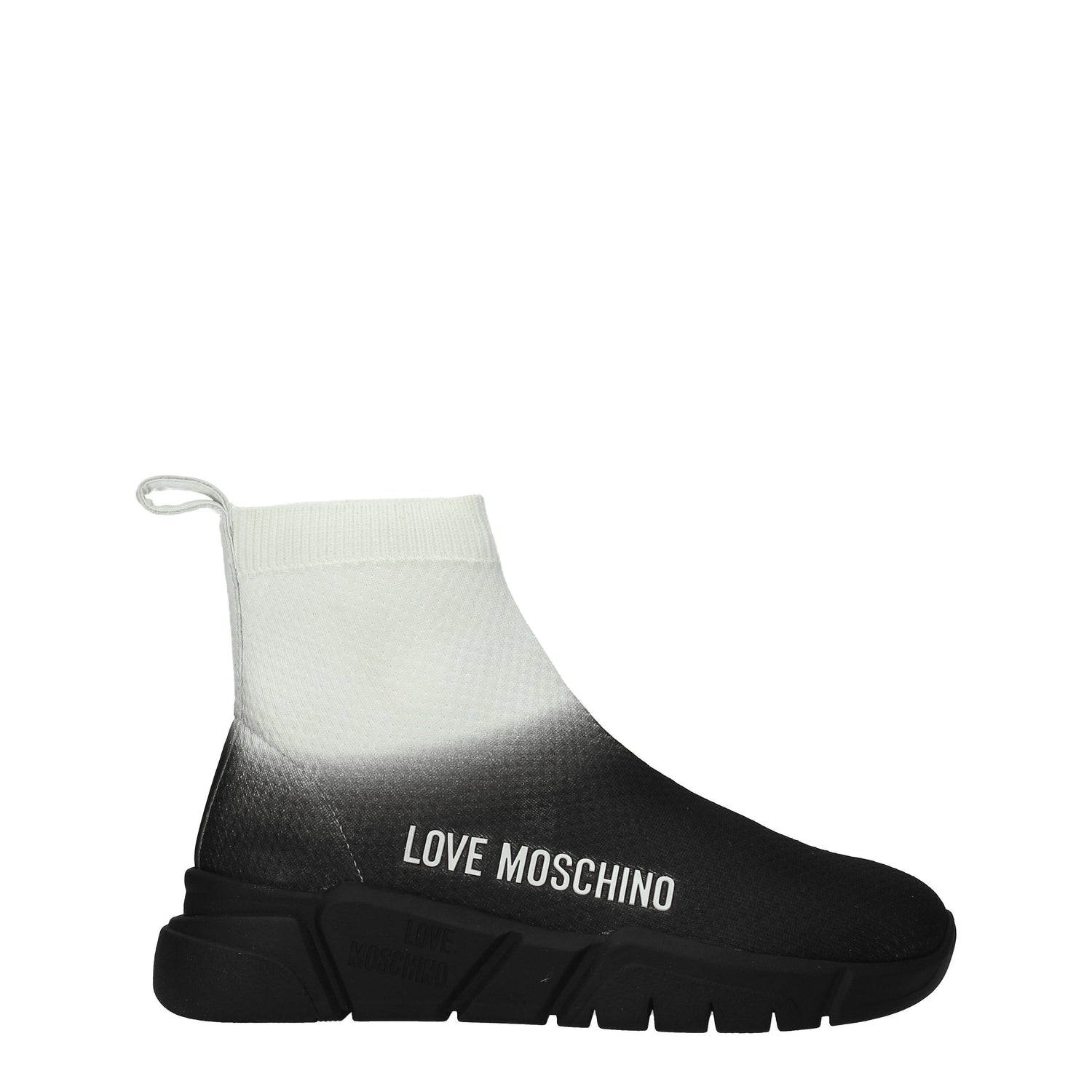 Love Moschino Sneakers Donna Tessuto Nero Bianco Sporco