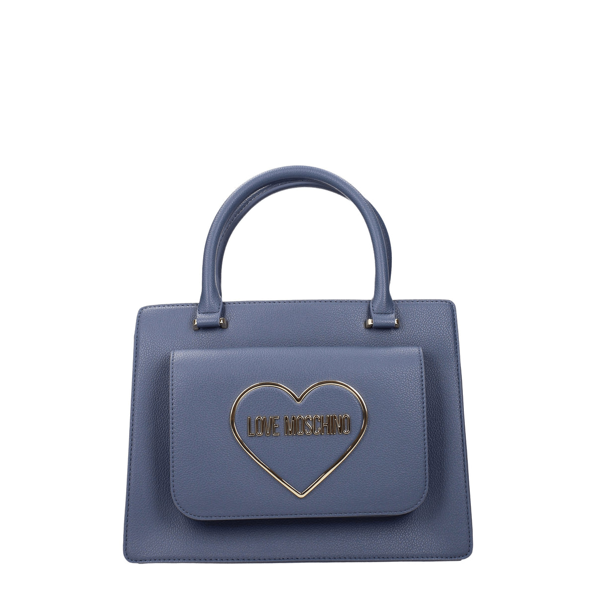Love Moschino Borse a Mano Donna Poliuretano Blu Denim