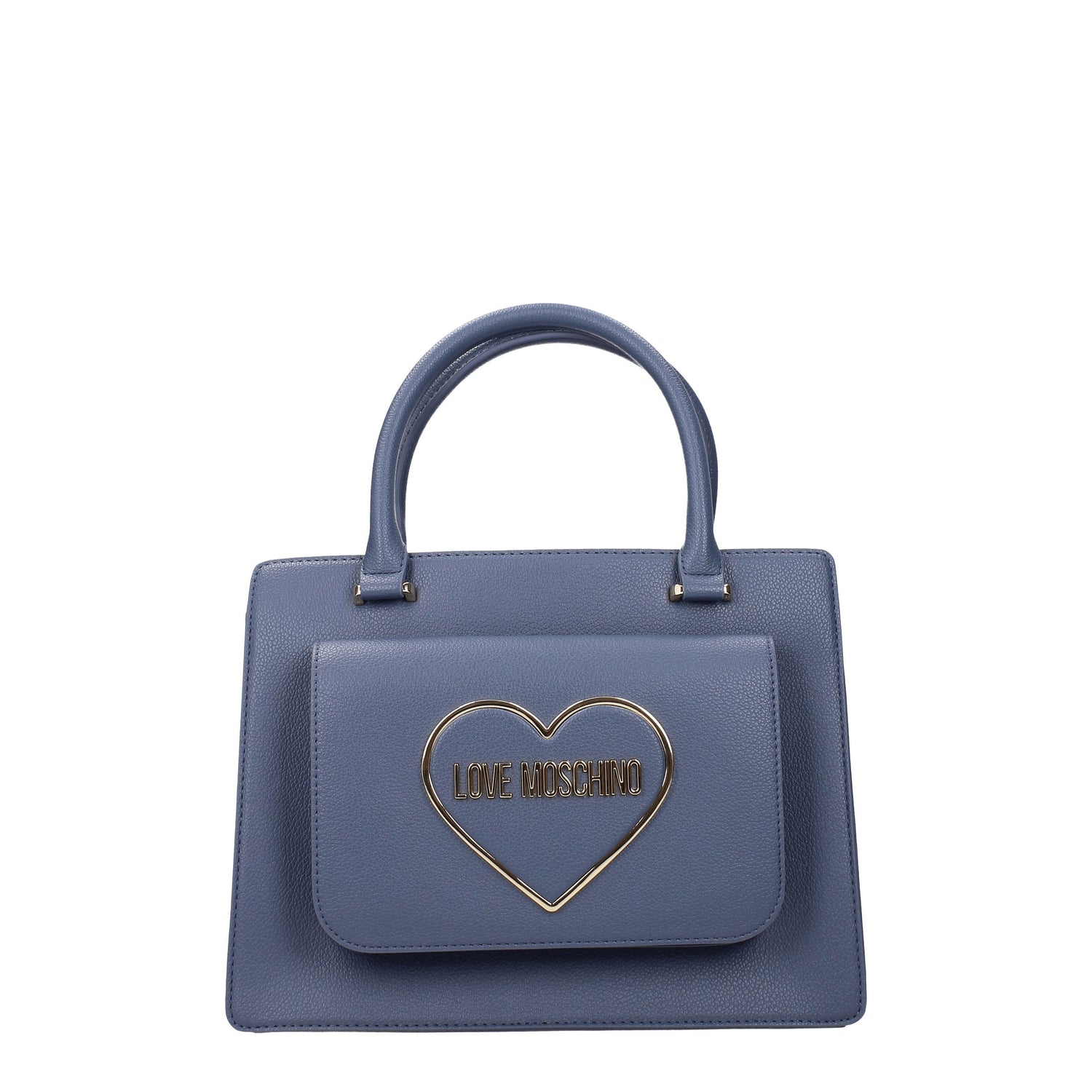 Love Moschino Borse a Mano Donna Poliuretano Blu Denim