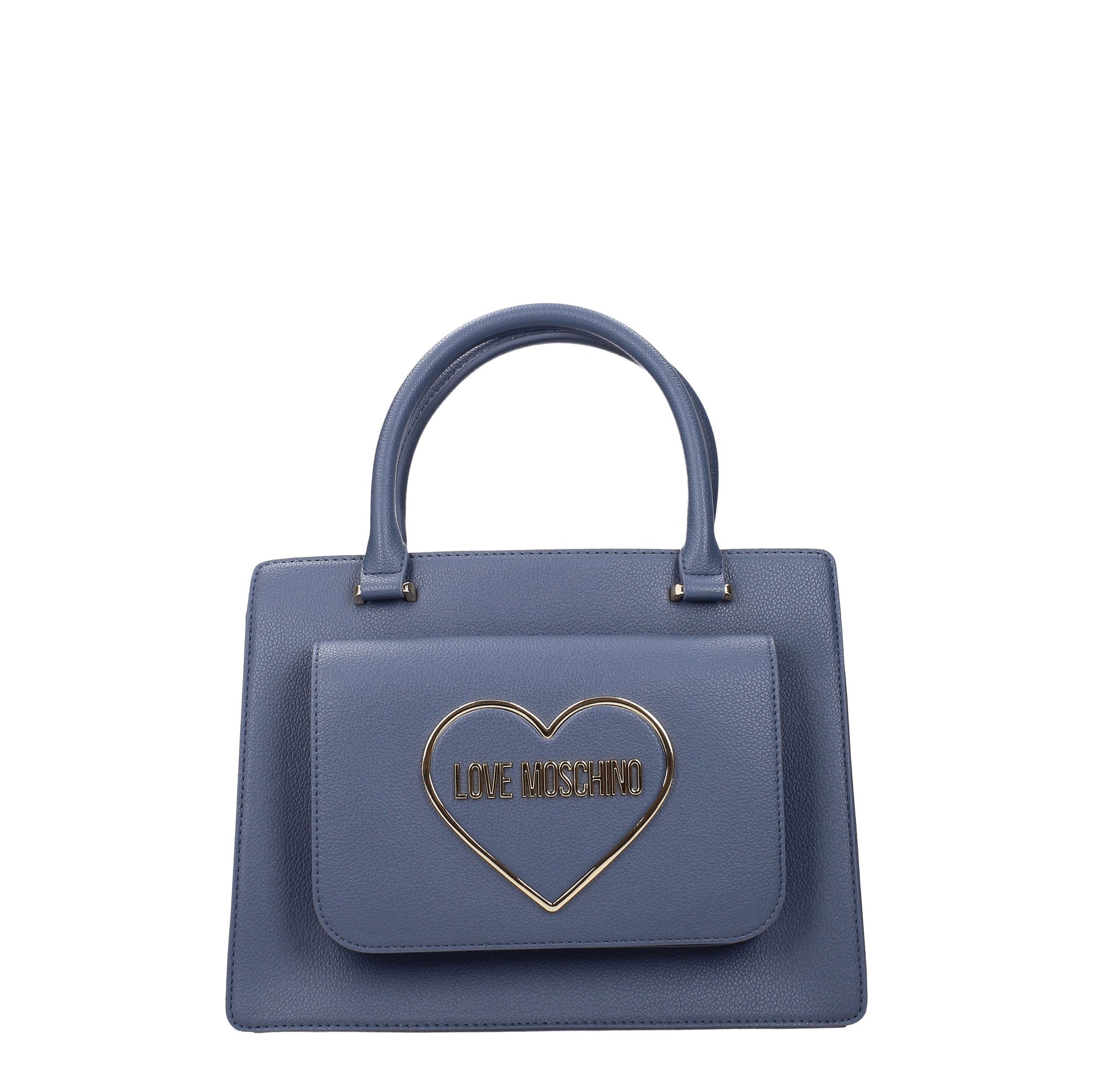 Love Moschino Borse a Mano Donna Poliuretano Blu Denim