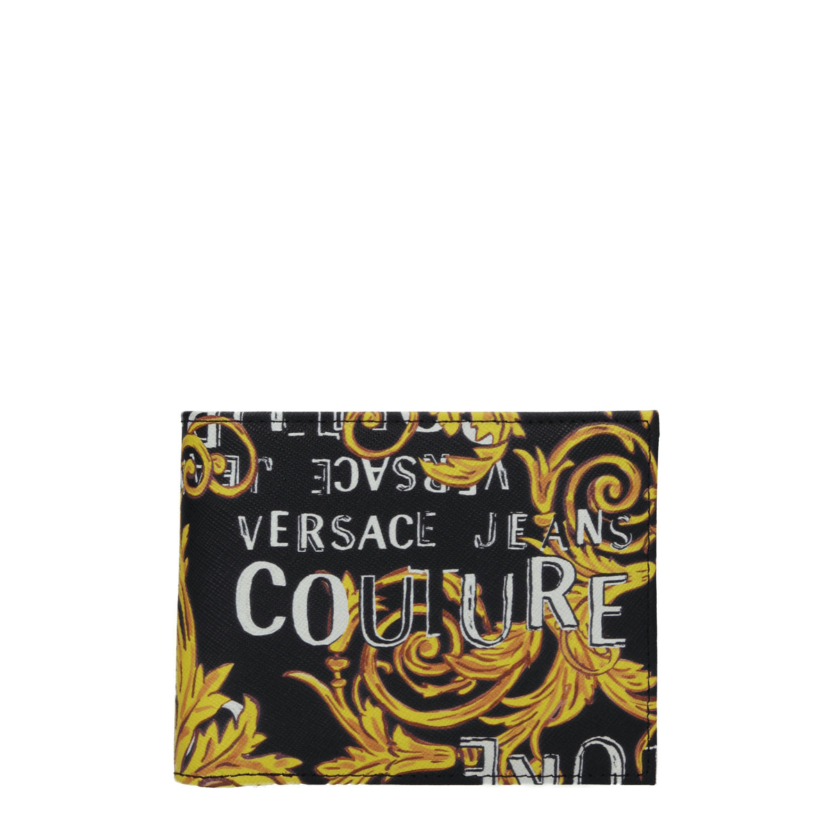 Versace Jeans Portafogli couture Uomo Poliuretano Nero Oro