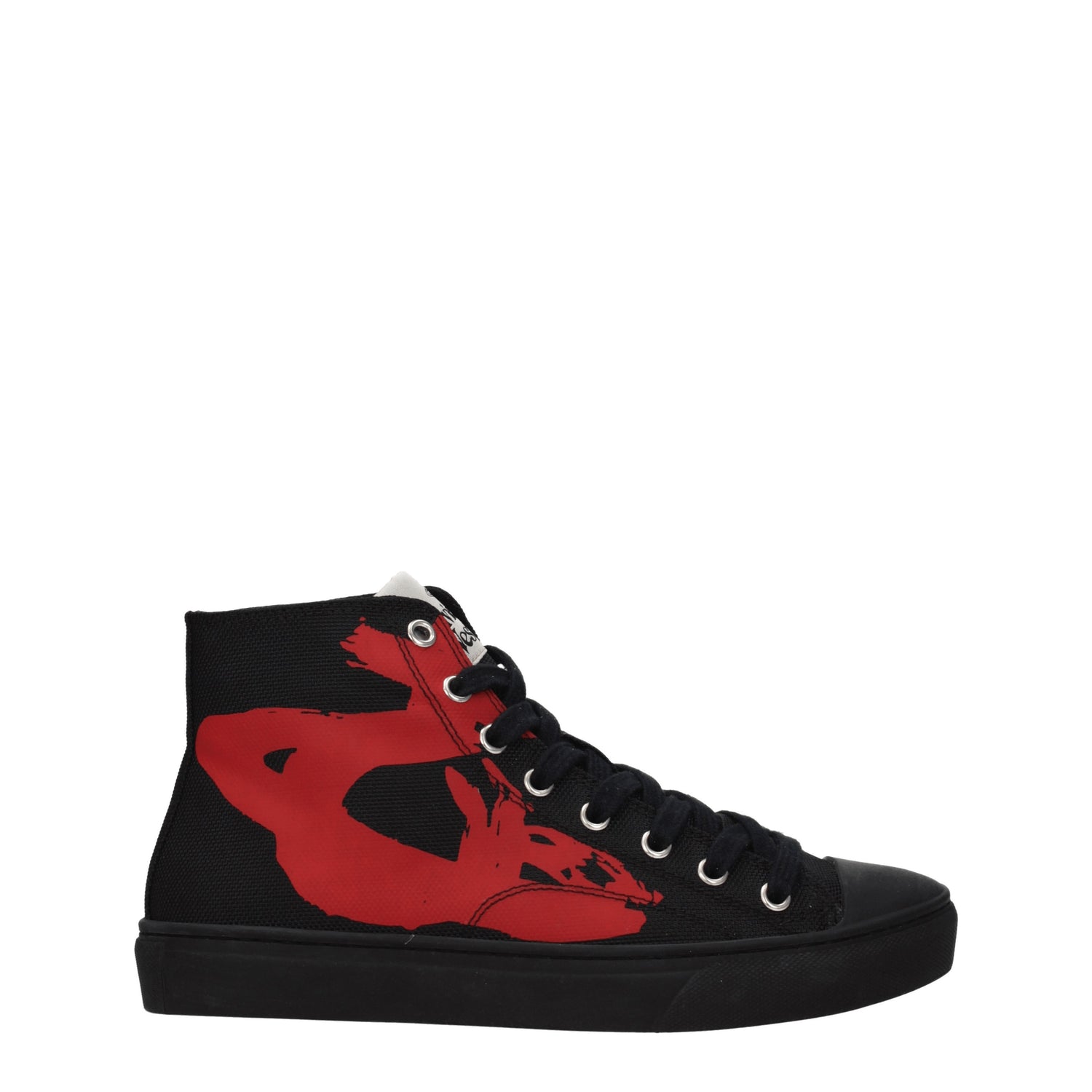 Vivienne Westwood Sneakers Uomo Tessuto Nero Rosso