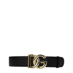 Dolce&Gabbana Cinture Regular Donna Pelle Nero Oro