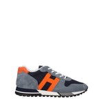 Hogan Sneakers h383 Uomo Camoscio Blu Calcite